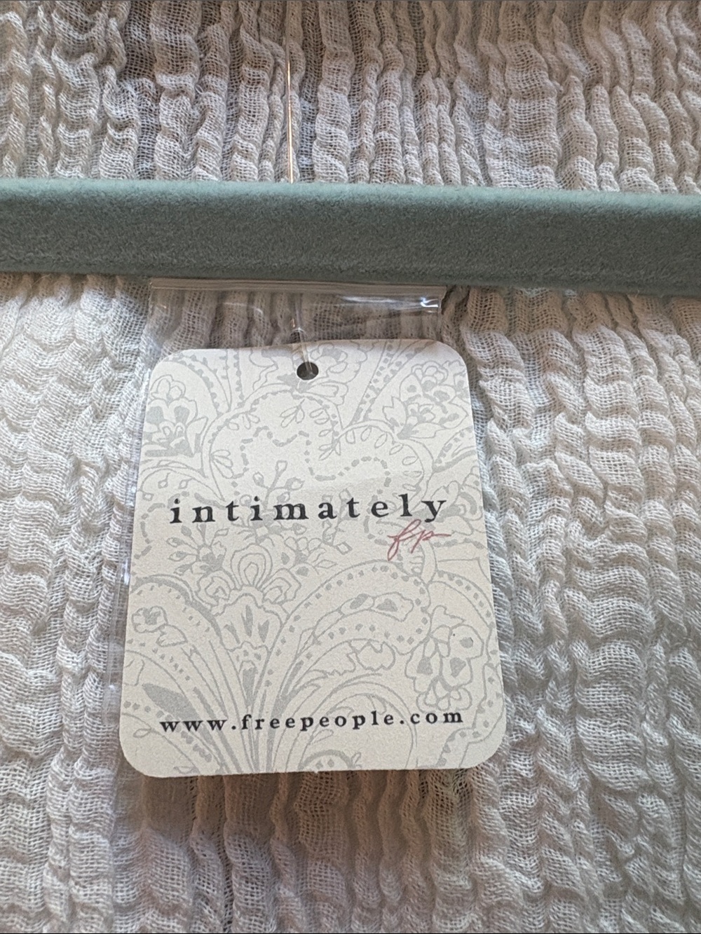 NWT Freepeople Intimately Relaxed Crinkle White Button-Front Women's Top Size L - Picture 7 of 8